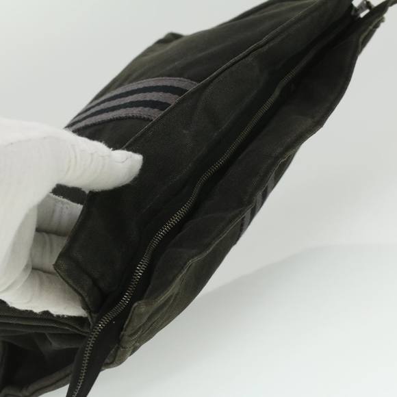 HERMES Fourre Tout Clutch Bag Canvas Black 2110-23 Auth fm2098 - Picture 5 of 10